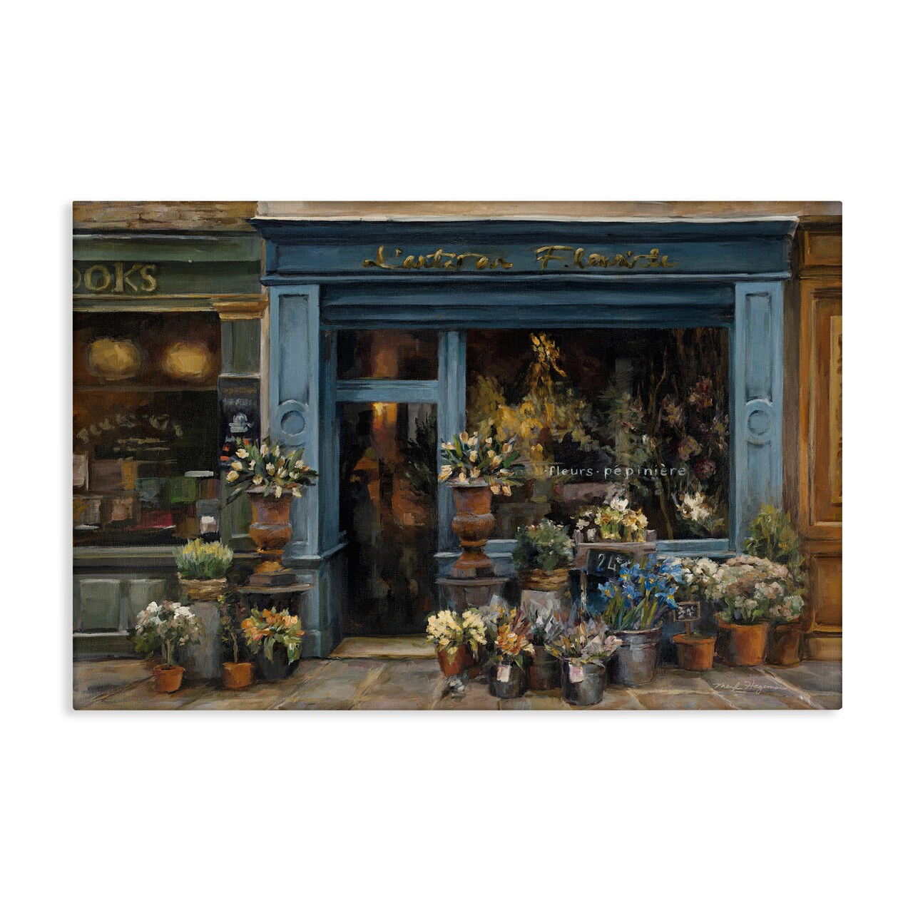 Stupell Industries Florist Shopfront in Town Canvas Wall Art Design by Marilyn Hageman